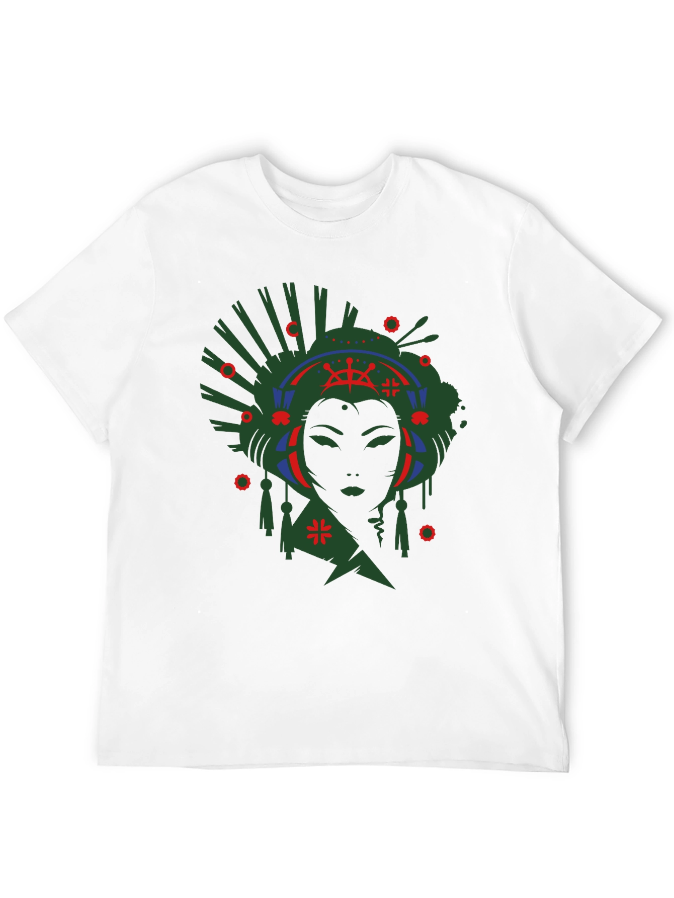 Geisha Graphic Print Black T-Shirt