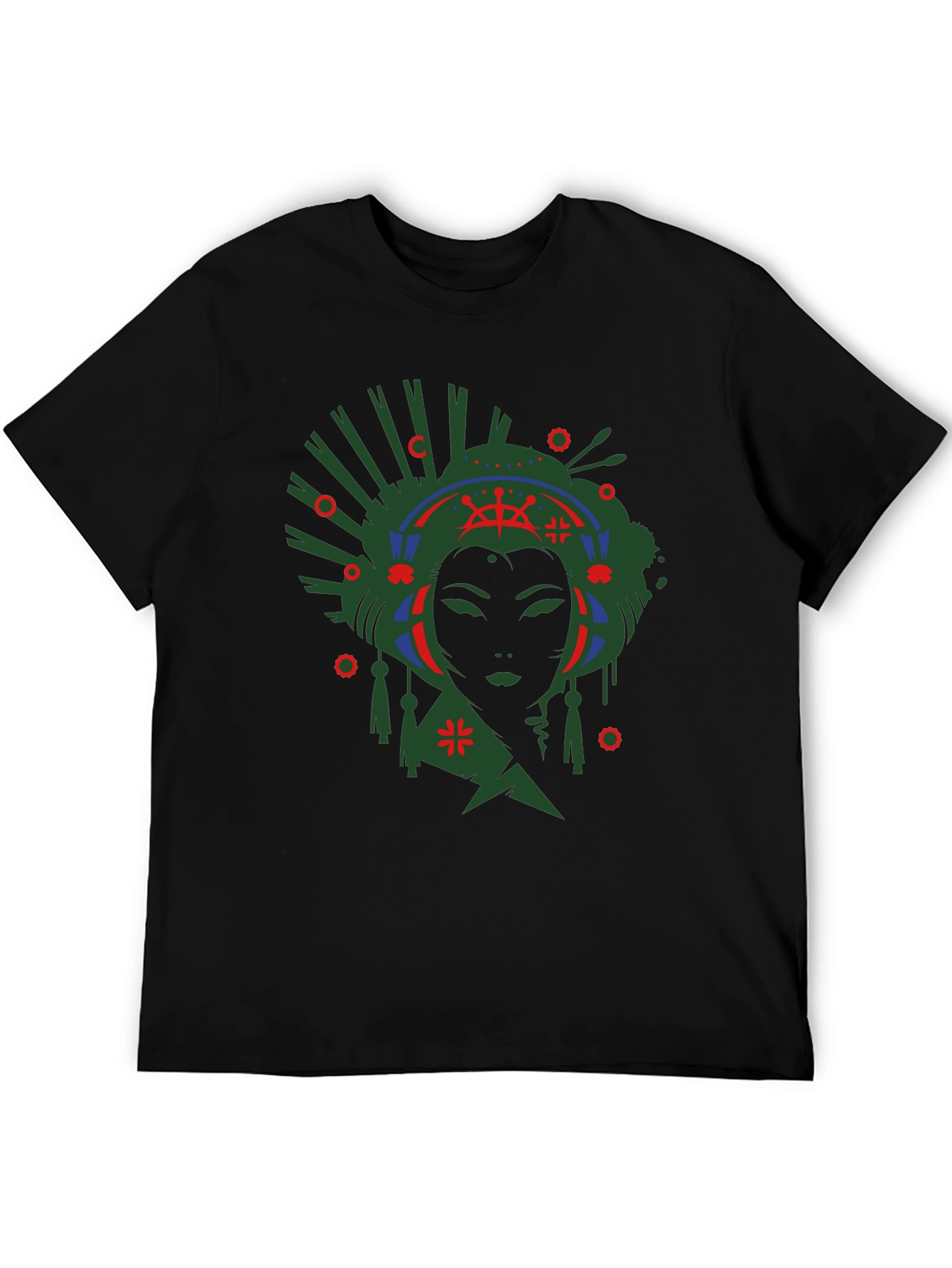 Geisha Graphic Print Black T-Shirt