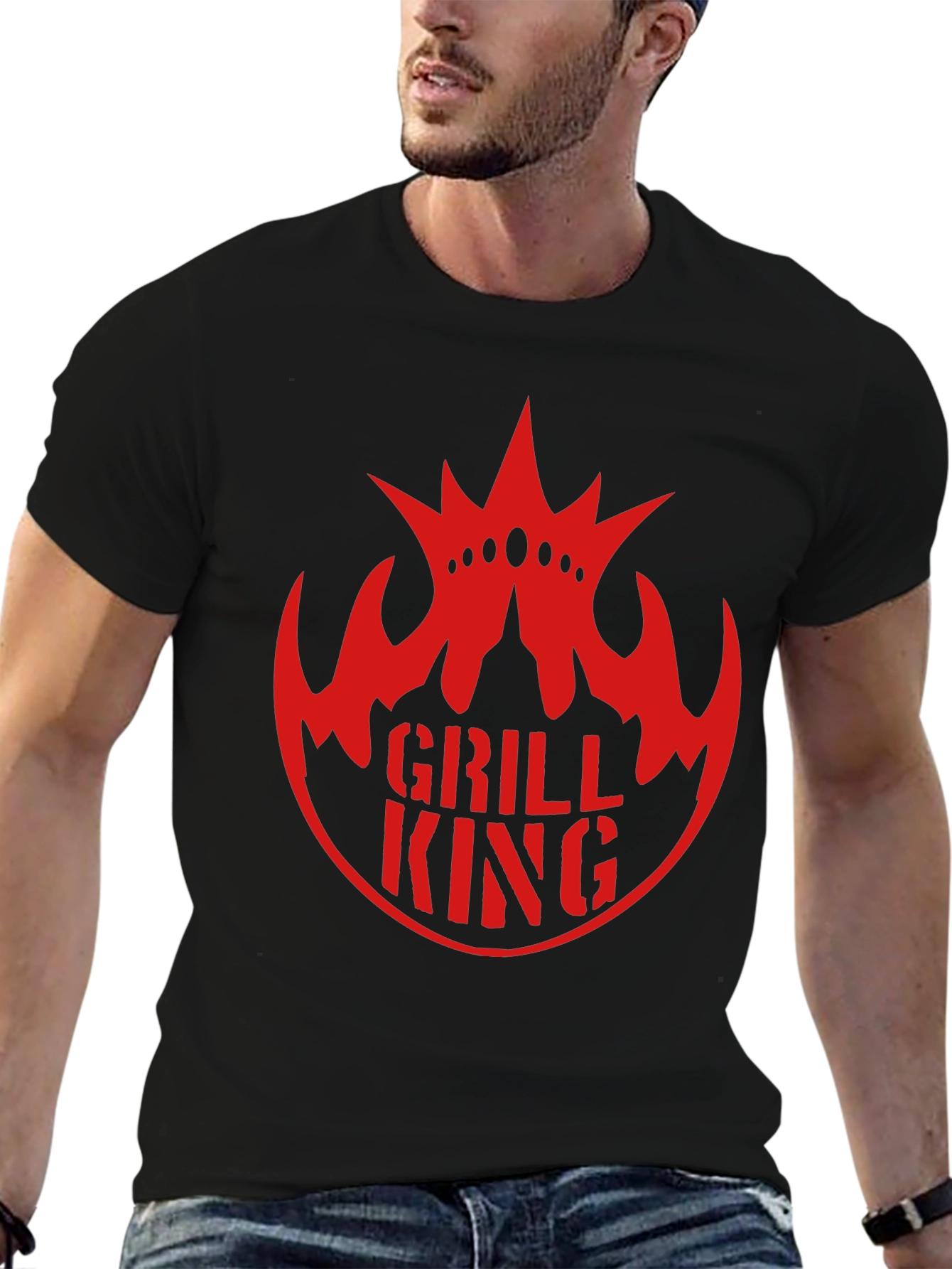 Grill King Black T-Shirt - BBQ Master Apparel