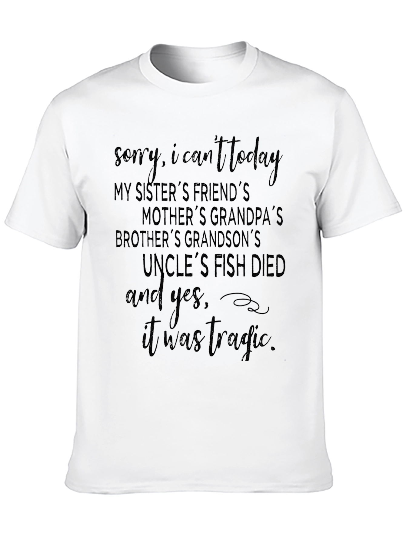 Funny Fish Died T-Shirt Novelty