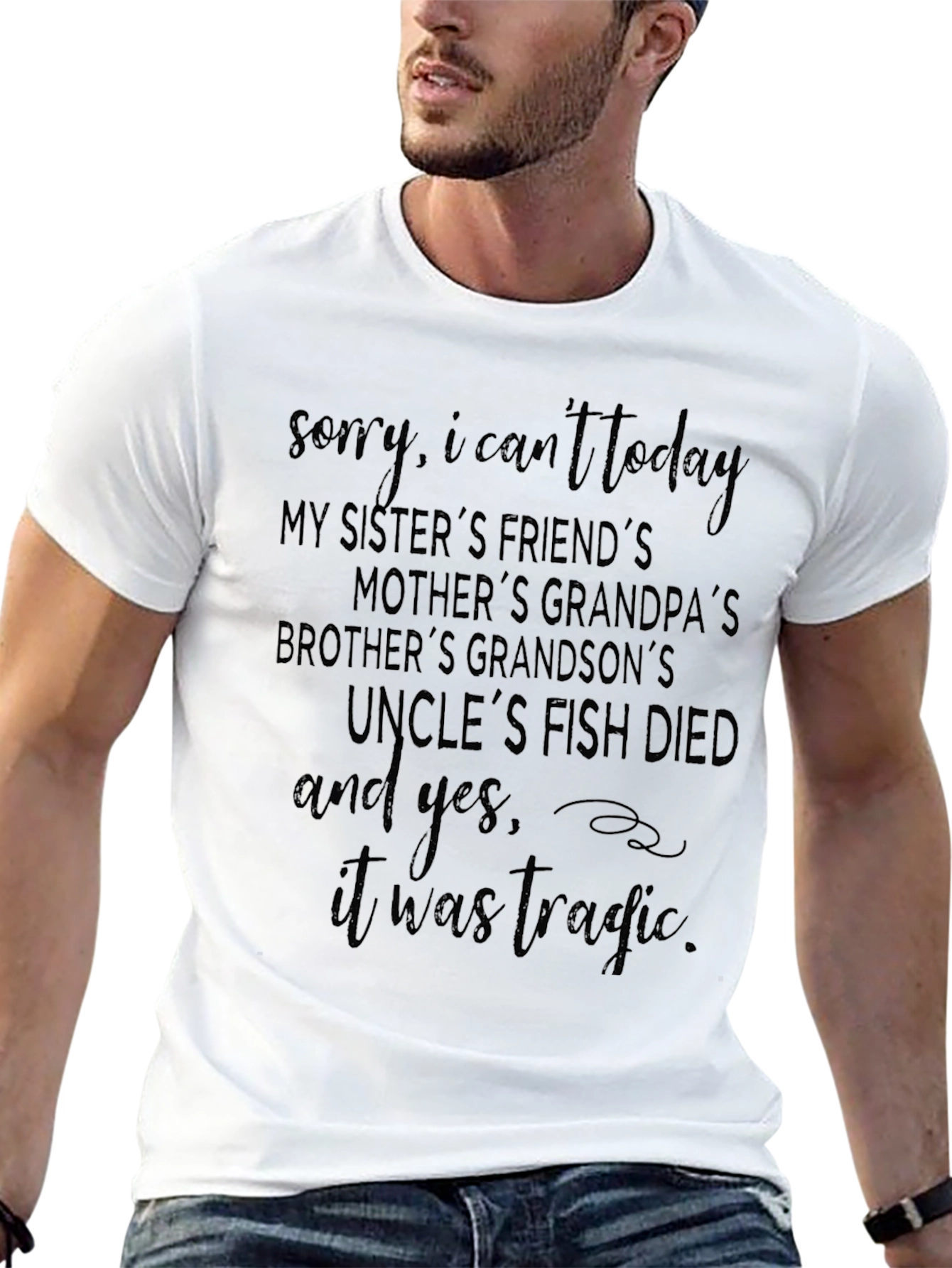 Funny Fish Died T-Shirt Novelty