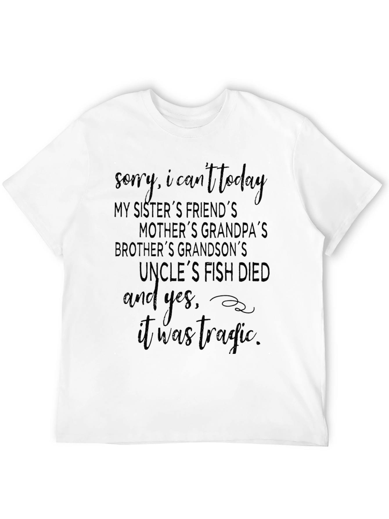 Funny Fish Died T-Shirt Novelty