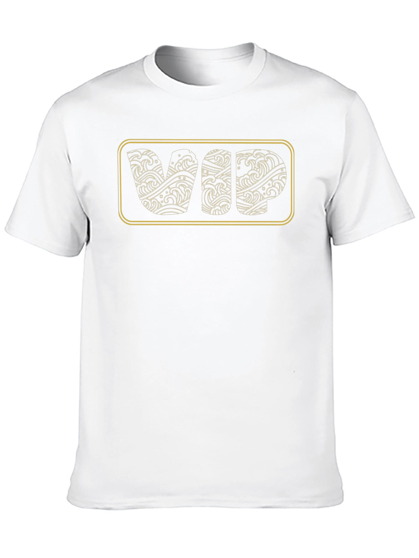 VIP Wave Design Black T-Shirt