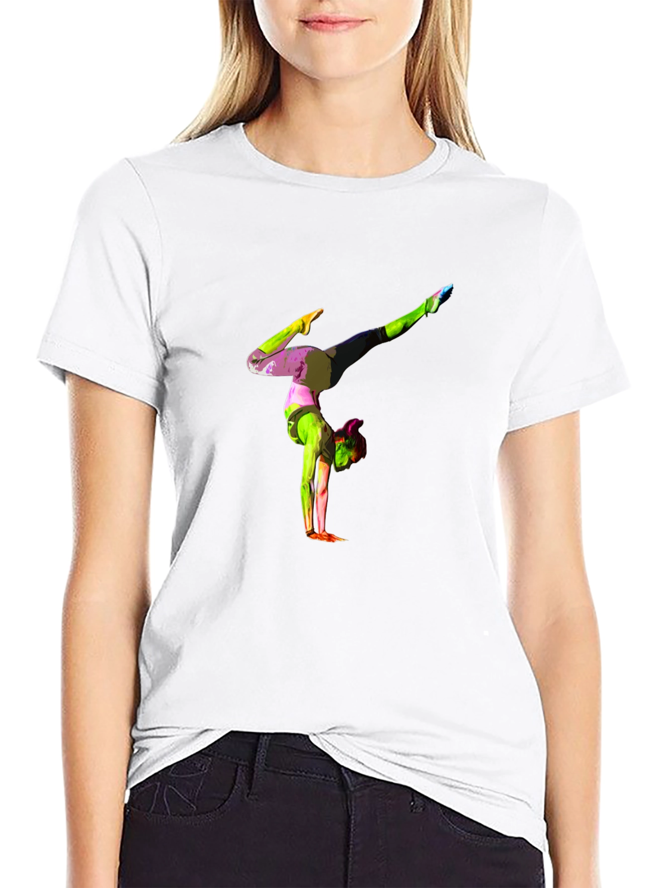Gymnast Graphic Black T-Shirt