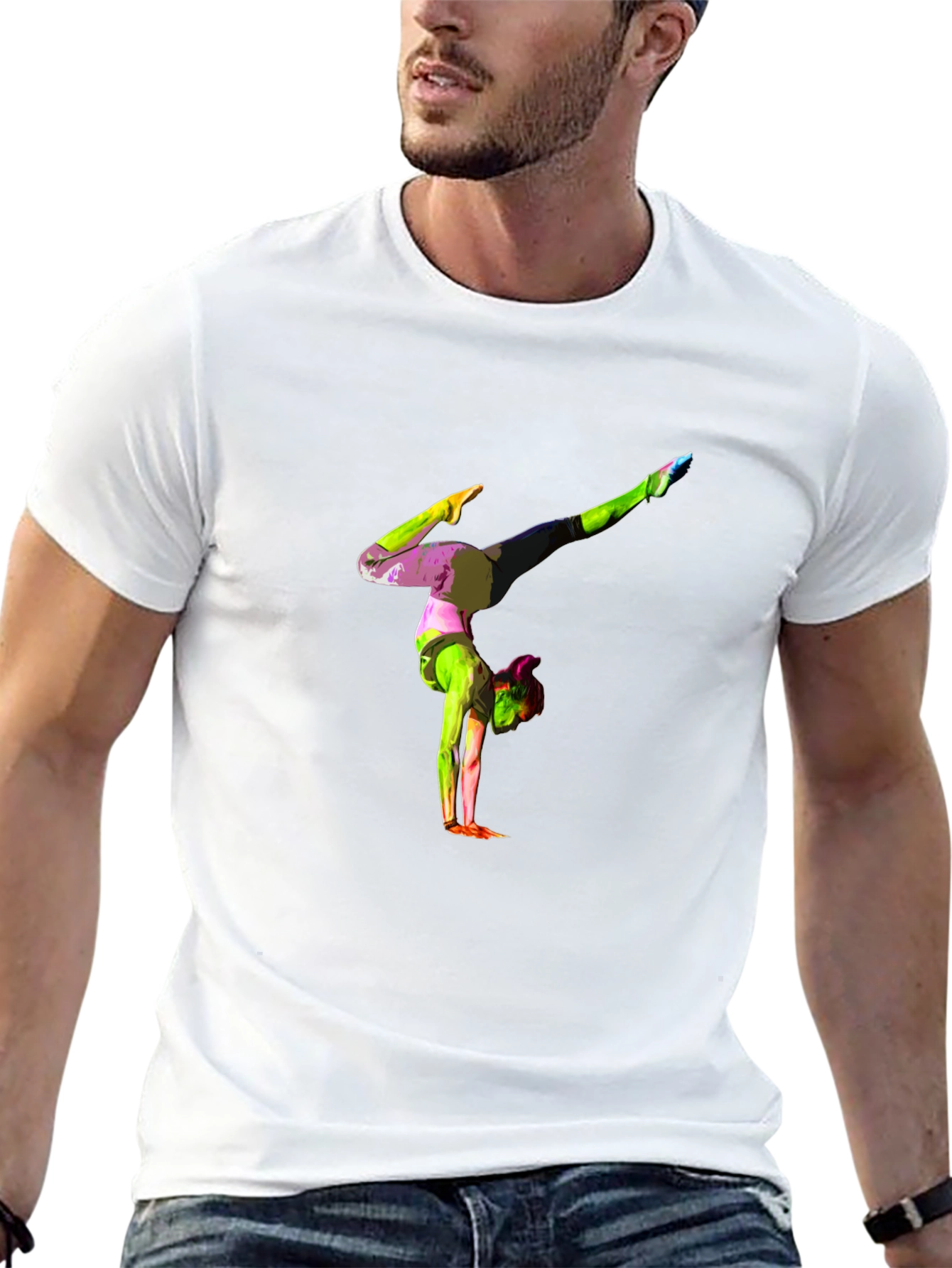 Gymnast Graphic Black T-Shirt