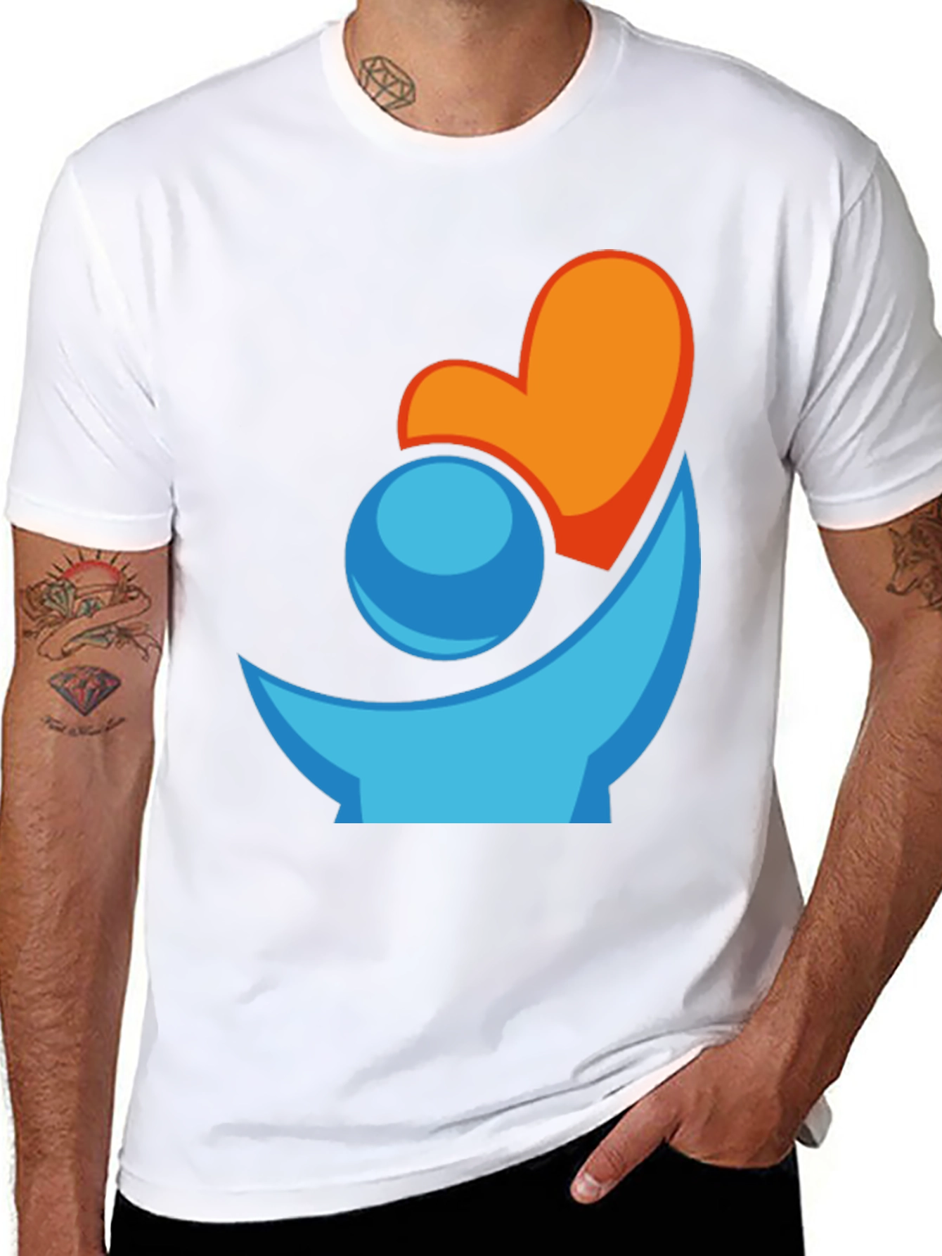 Heart and Hope Graphic Tee - Stylish Mens T-Shirt