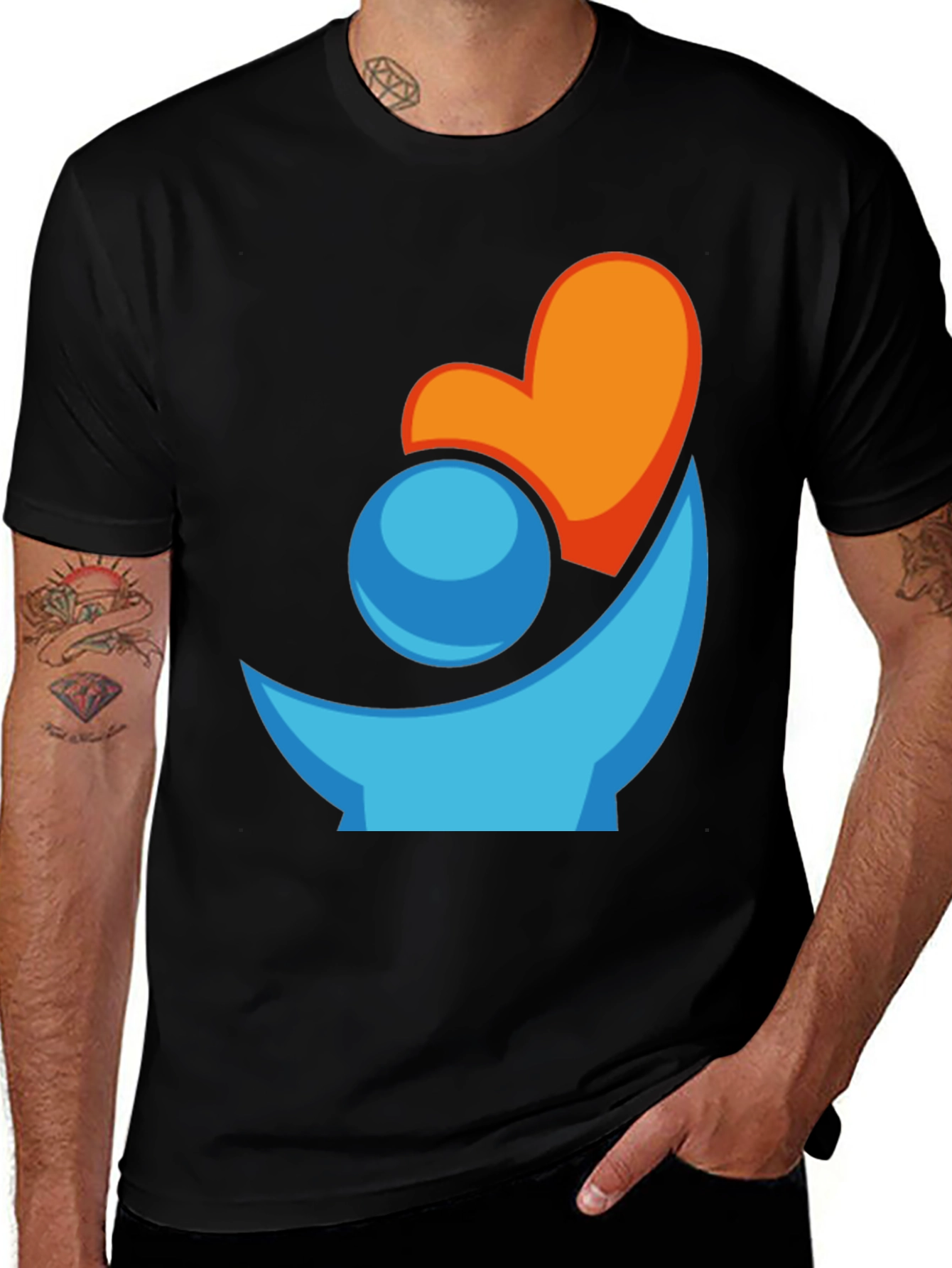 Heart and Hope Graphic Tee - Stylish Mens T-Shirt