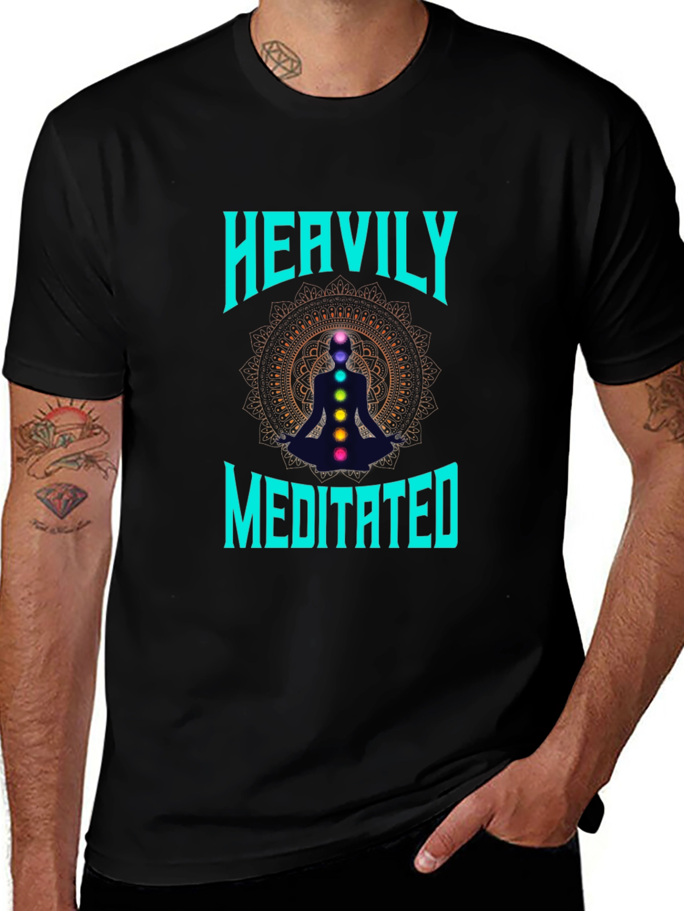 Heavily Meditated Chakra Graphic T-Shirt