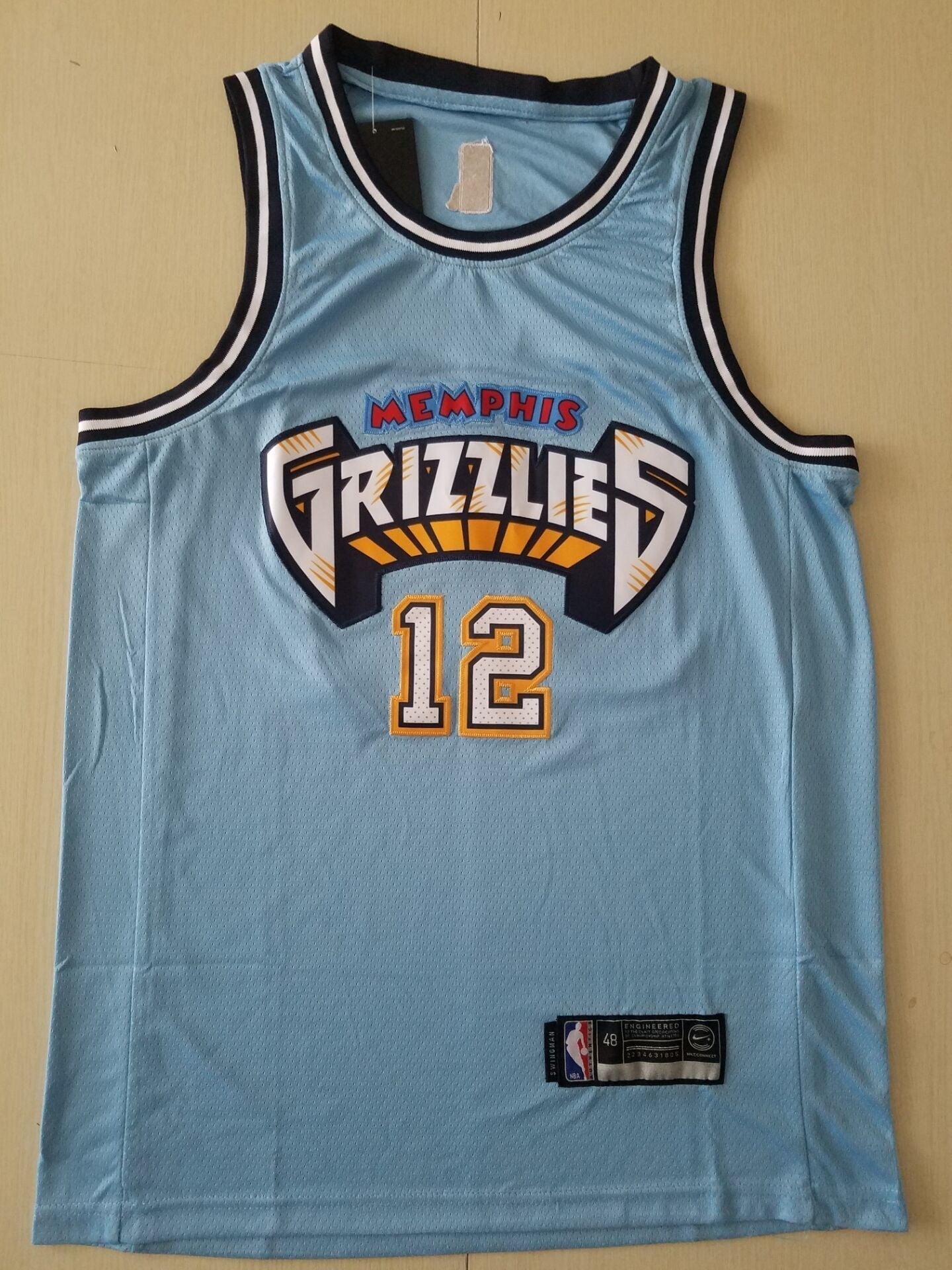 Men's Memphis Grizzlies Ja Morant #12 Blue City Edition Classic Jerseys