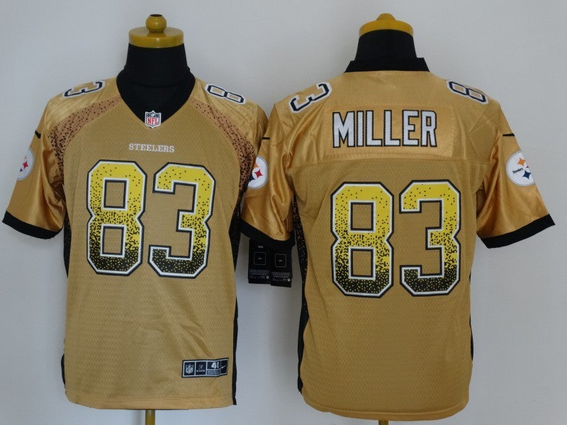 Men's Pittsburgh Steelers Heath Miller #83 Gold Game Player Jerseys