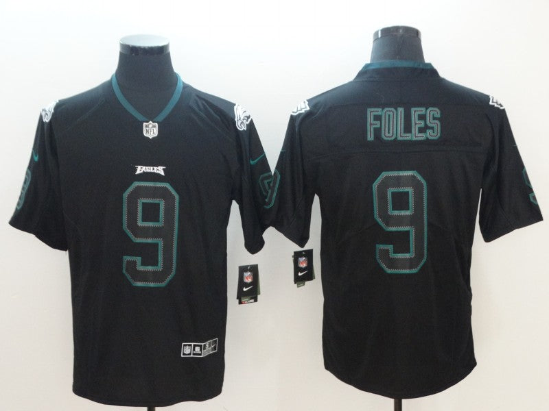 Men's Philadelphia Eagles #9 Nick Foles Black Game Jerseys