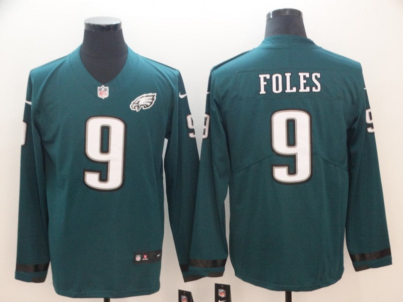 Men's Philadelphia Eagles Nick Foles #9 Midnight Green Team Game Jerseys