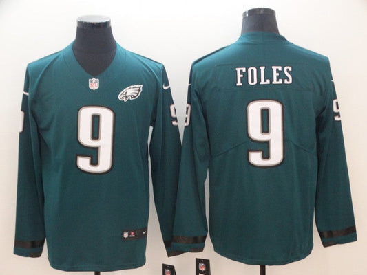 Men's Philadelphia Eagles Nick Foles #9 Midnight Green Team Game Jerseys