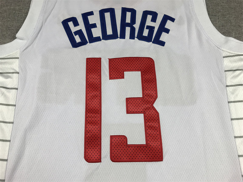 Men's LA Clippers Paul George #13 White 2022/23 Swingman Jerseys