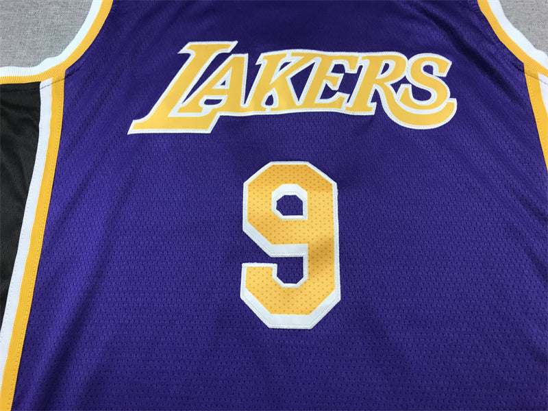 Men's Los Angeles Lakers Bronny James #9 Purple Swingman Player Jerseys - Statement Edition