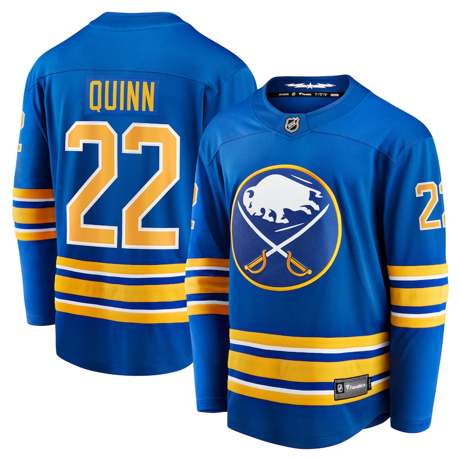 Men's Buffalo Sabres Jack Quinn #22 Royal Replica Player Jerseys