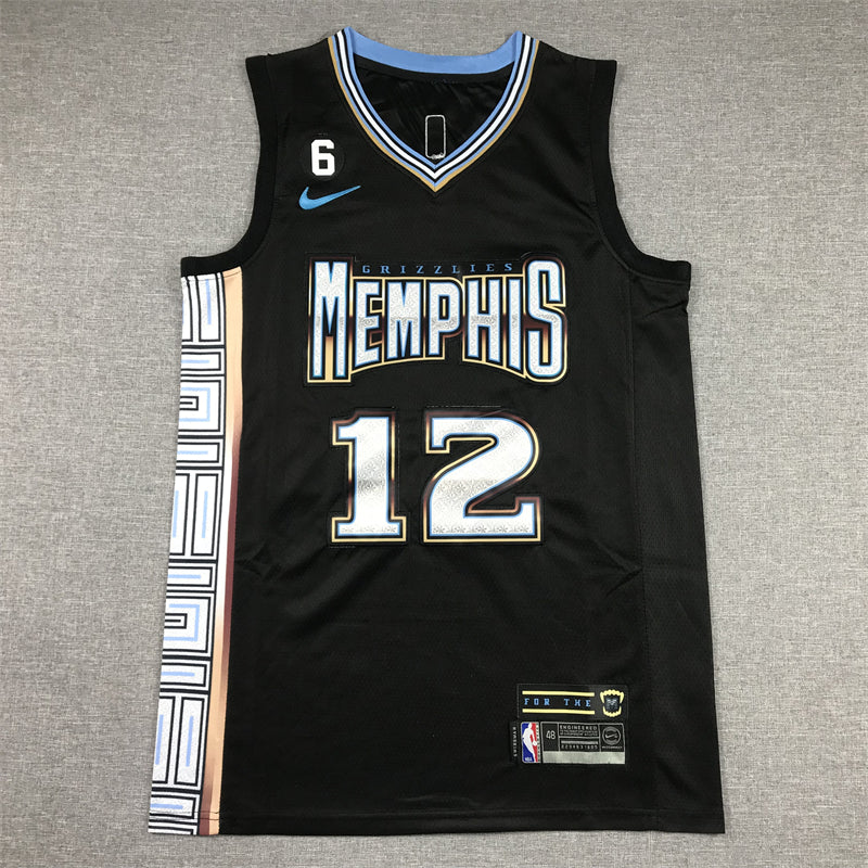 Men's Memphis Grizzlies Ja Morant #12 Black 2022/23 Swingman Jerseys - City Edition