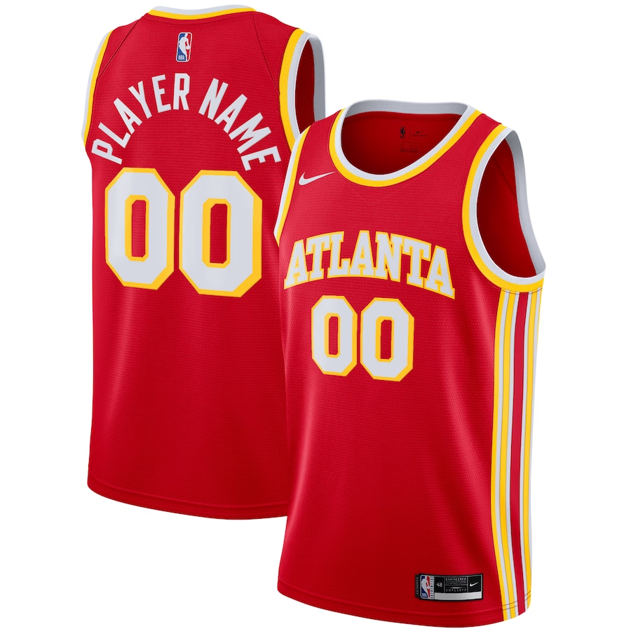 Men's Atlanta Hawks Red 2020/21 Swingman Custom Jerseys - Icon Edition
