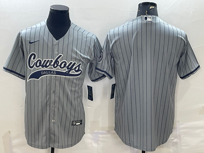 Men's Dallas Cowboys Gray Player Blank Jerseys