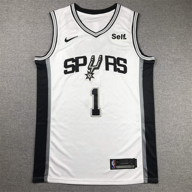 Men's San Antonio Spurs Victor Wembanyama #1 White 2022/23 Swingman Jerseys - Association Edition