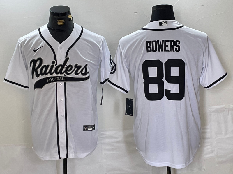 Men's Las Vegas Raiders Brock Bowers #89 White Game Jerseys