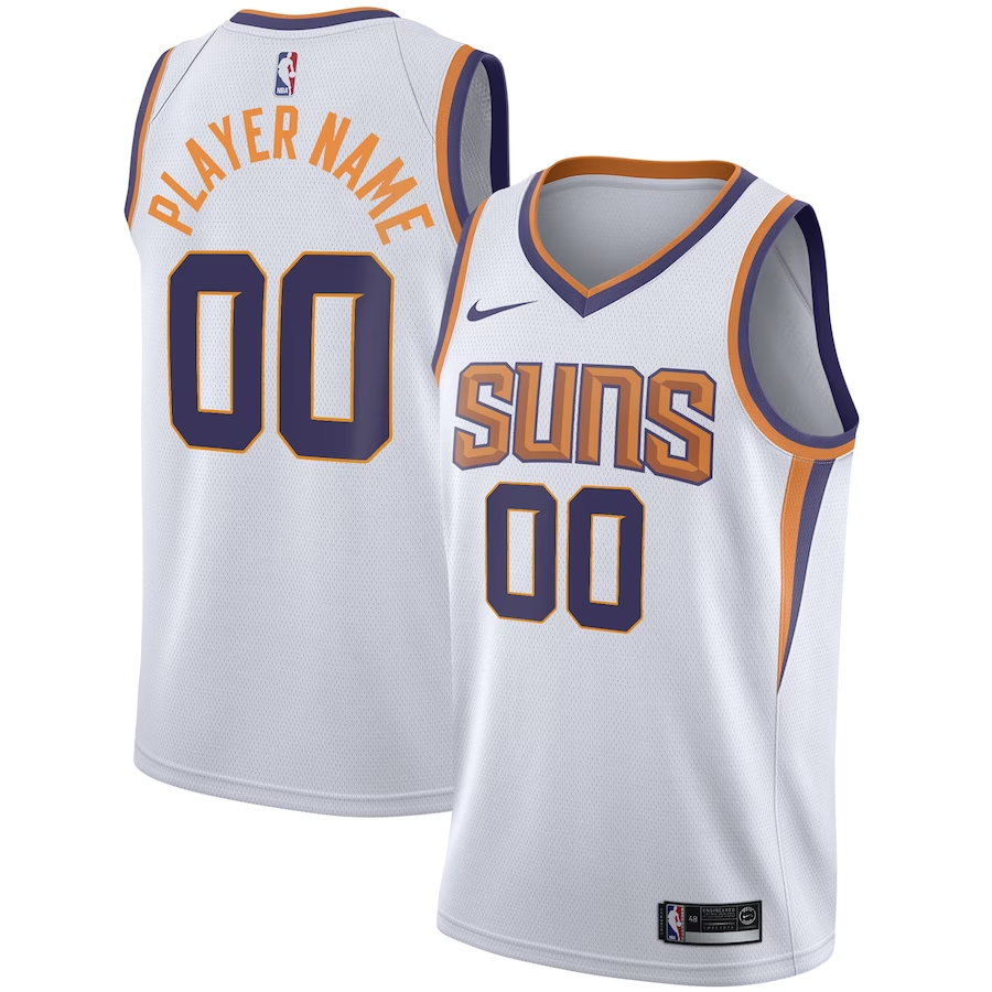 Men's Phoenix Suns White 2020/21 Swingman Custom Jerseys - Association Edition