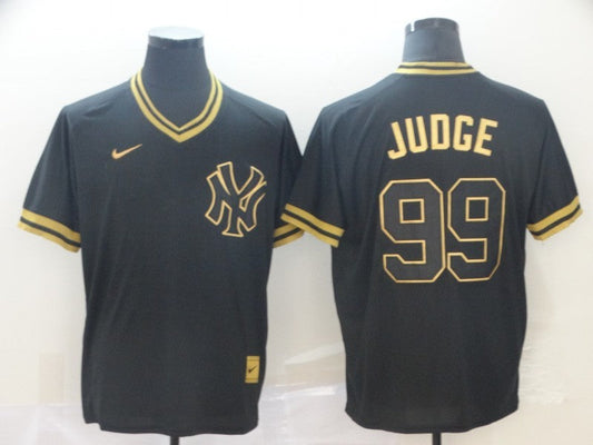 Men's New York Yankees Aaron Judge #99 Black Authentic Game Jerseys