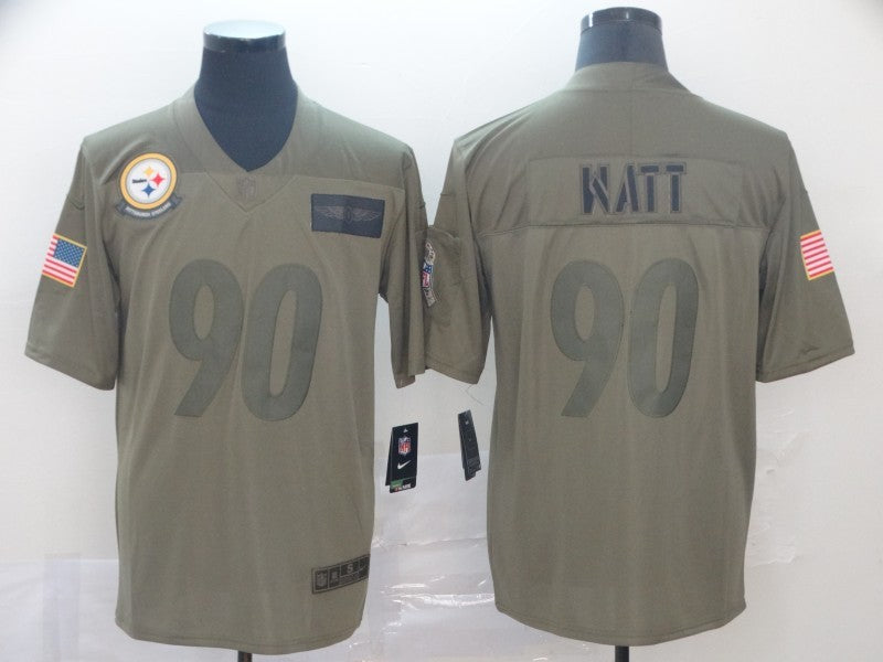 Men's Pittsburgh Steelers T.J. Watt #90 Brown Game Jerseys