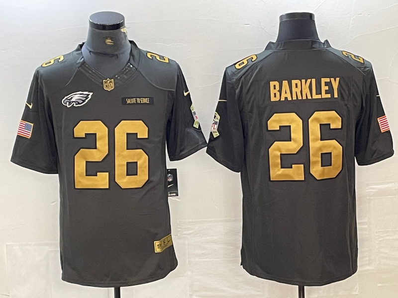 Men's Philadelphia Eagles Saquon Barkley #26 Black Player Jerseys