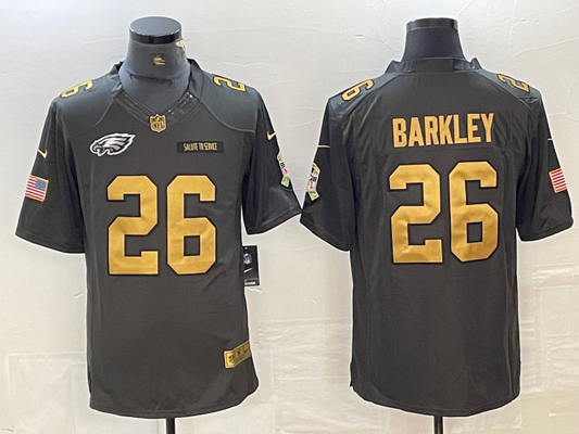 Men's Philadelphia Eagles Saquon Barkley #26 Black Player Jerseys