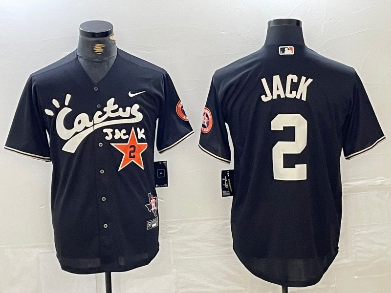 Men's Houston Astros #2 Black Limited Player Jerseys Joint Edition