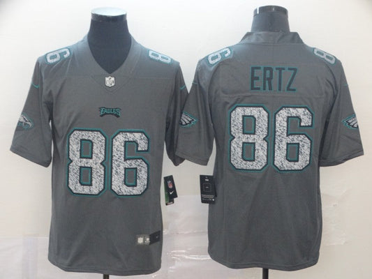 Men's Philadelphia Eagles Zach Ertz #86 Gray Team Game Jerseys