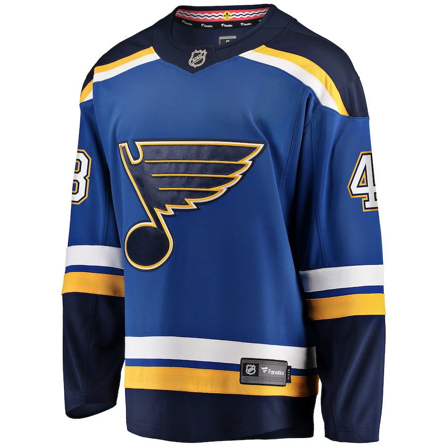 Men's St. Louis Blues Scott Perunovich Fanatics Blue Home Premier Breakaway Player Jersey