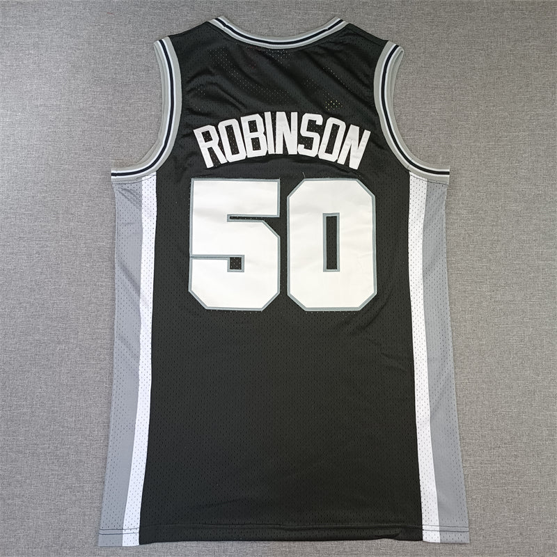 Men's San Antonio Spurs David Robinson Black Big & Tall Hardwood Classics Jerseys