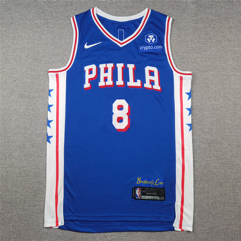 Men's Philadelphia 76ers Paul George #8 Royal Swingman Jerseys - Icon Edition