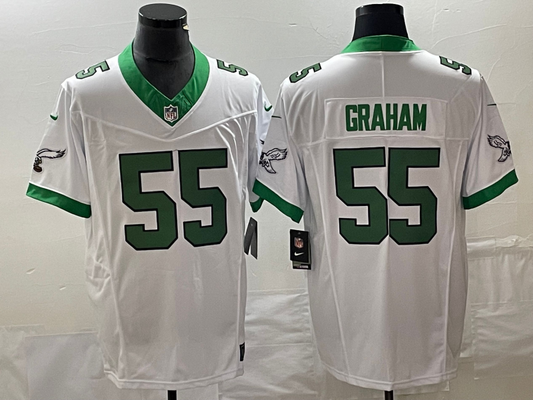 Men's Philadelphia Eagles Brandon Graham #55 White Game Player Jerseys