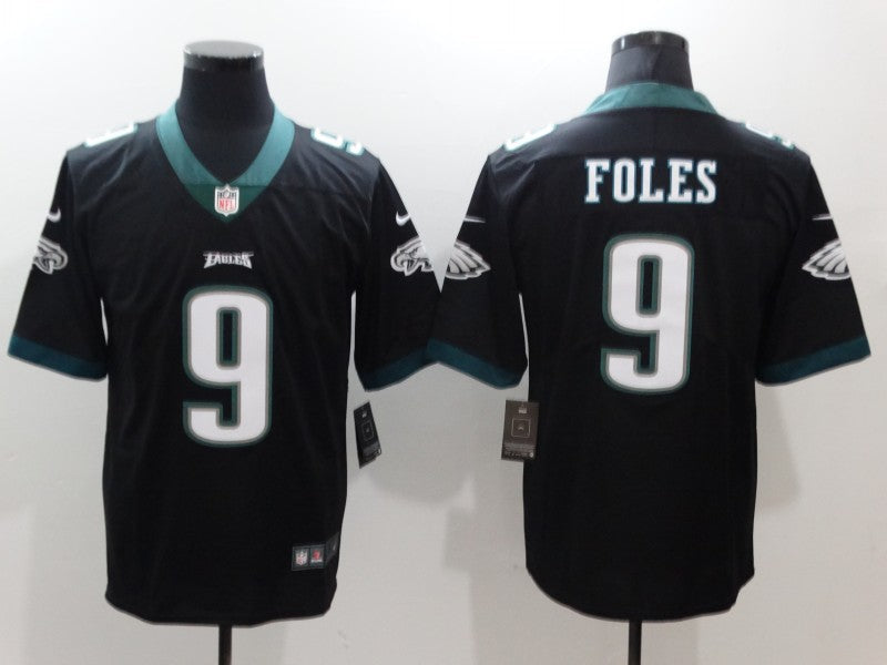 Men's Philadelphia Eagles Nick Foles #9 Black Game Jerseys