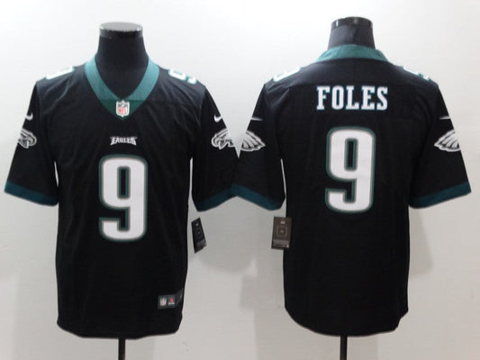 Men's Philadelphia Eagles Nick Foles #9 Black Game Jerseys