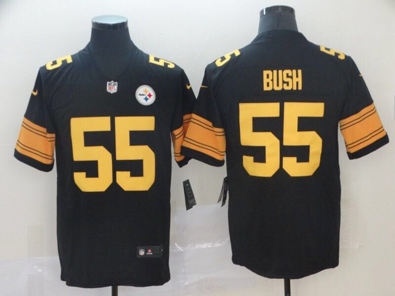 Men's Pittsburgh Steelers Devon Bush Jr. #55 Black Alternate Legend Jerseys