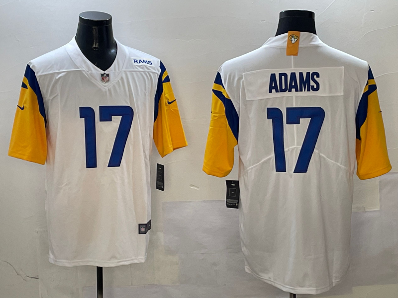 Men's Los Angeles Rams Davante Adams #17 White Game Player Jerseys