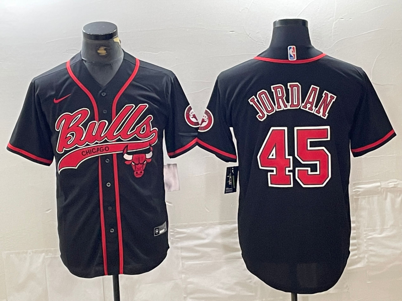 Men's Chicago Bulls Michael Jordan #45 Black Limited Player Jersey