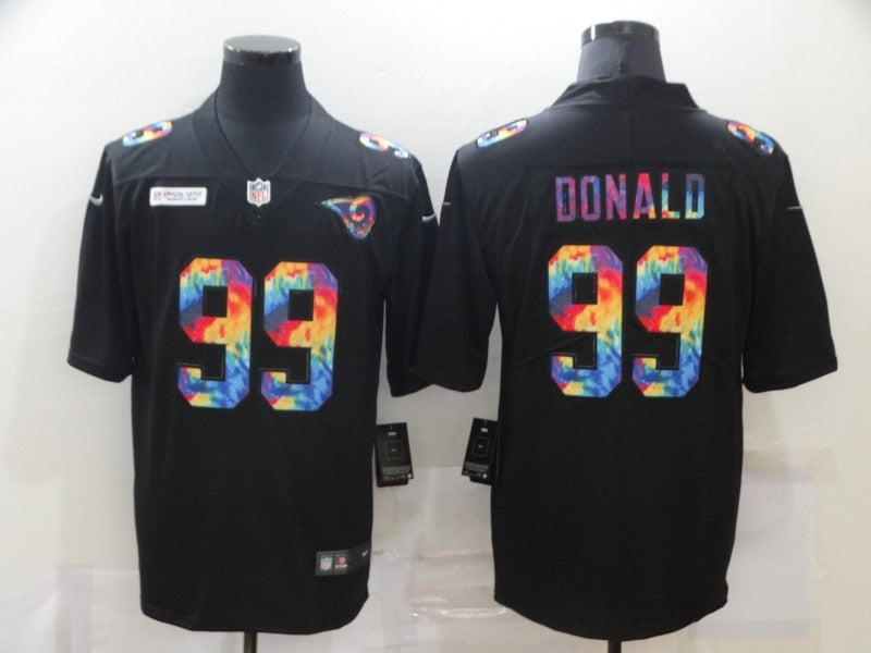 Men's Los Angeles Rams #99 Aaron Donald Black Player Game Jerseys