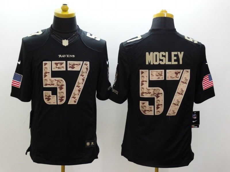 Men's Baltimore Ravens C.J. Mosley #57 Black Game Player Jerseys
