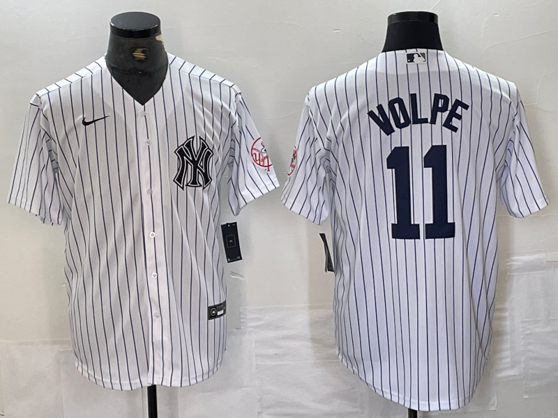 Men's New York Yankees Anthony Volpe #11 White Limited Player Jerseys