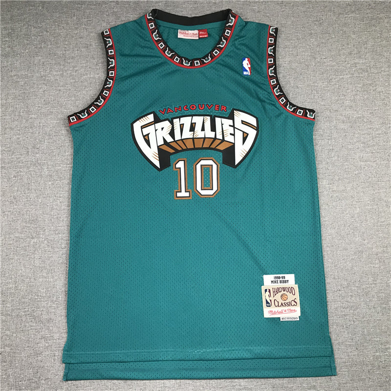 Men's Memphis Grizzlies Mike Bibby #10 Green Classics Swingman Jerseys