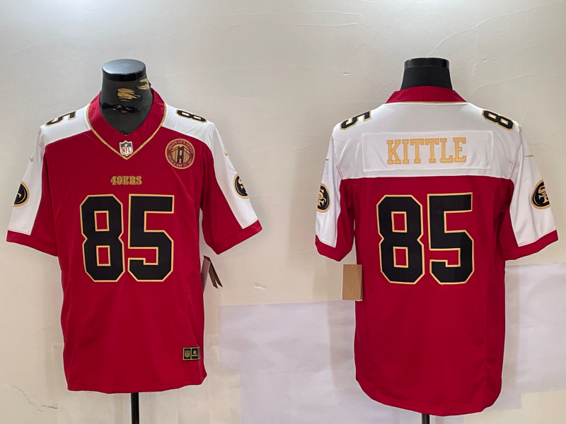 Men's San Francisco 49ers George Kittle #85 Scarlet Game Player Jerseys