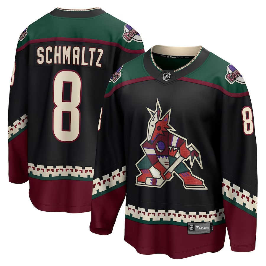 Men's Arizona Coyotes Nick Schmaltz #8 Black Home Breakaway Player Jerseys
