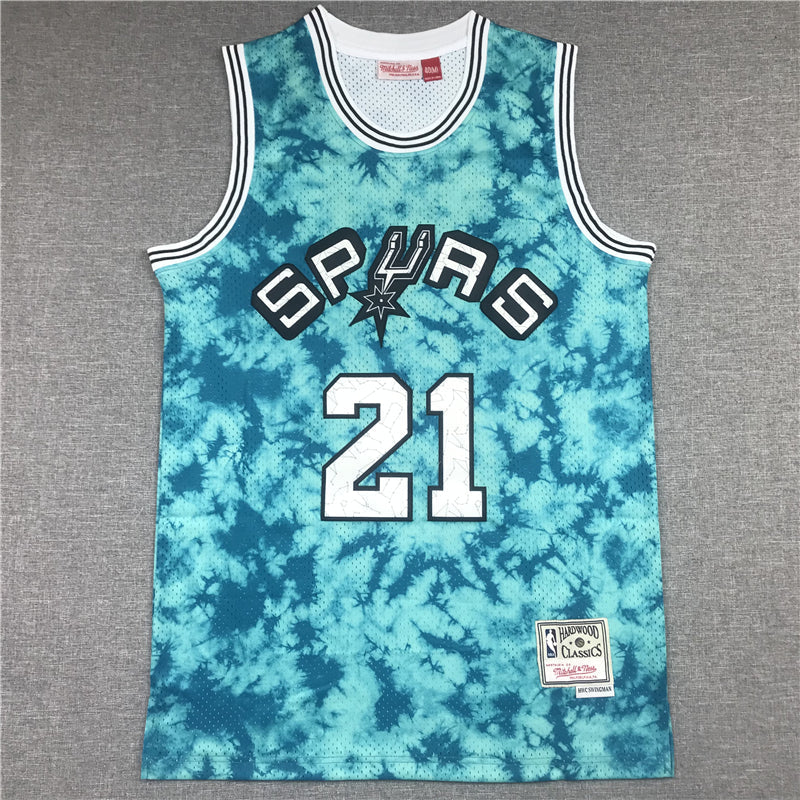 Men's San Antonio Spurs Tim Duncan #21 Blue Galaxy Swingman Jerseys
