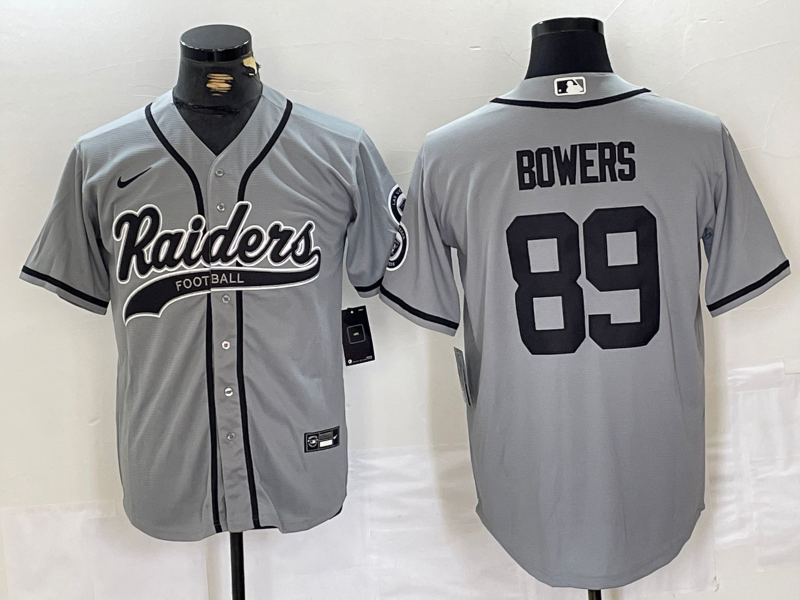 Men's Las Vegas Raiders Brock Bowers #89 Gray Game Jerseys