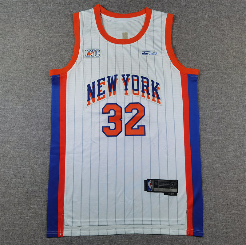 Men's New York Knicks Karl-Anthony Towns #32 White 2024/25 Swingman Player Jerseys - City Edition